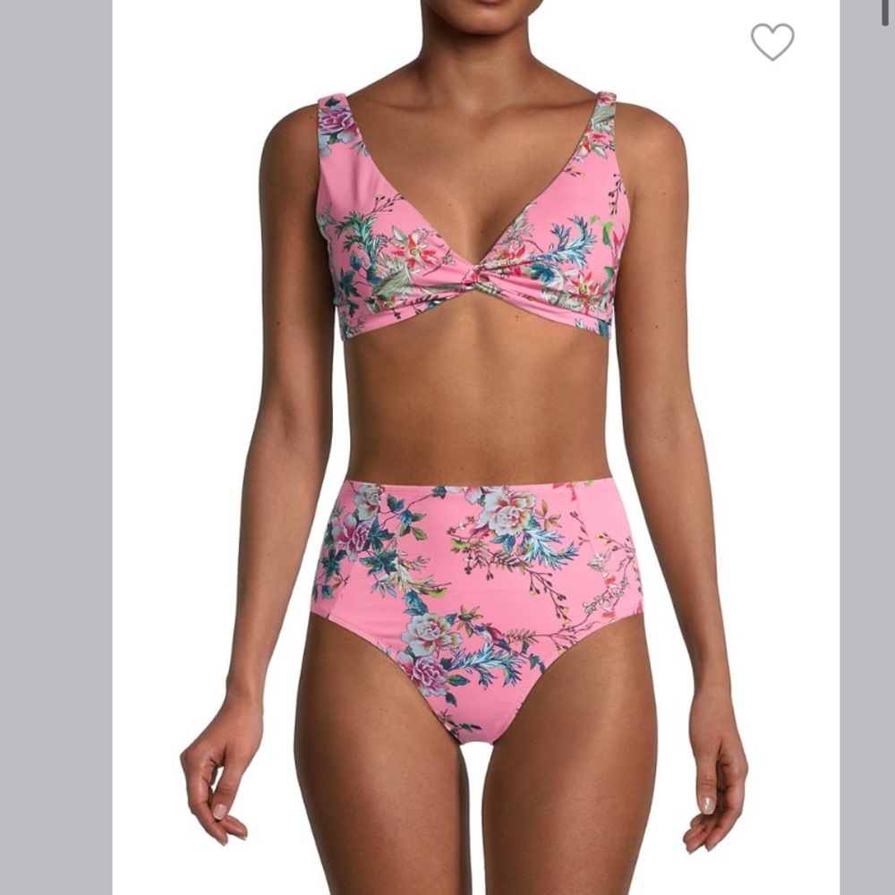NWT Johnny Was- Malakye Floral Twist Bikini Top- L